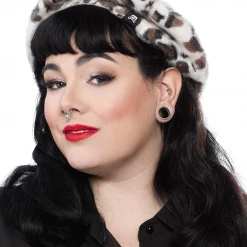 Sourpuss Leopard Faux Fur Beret