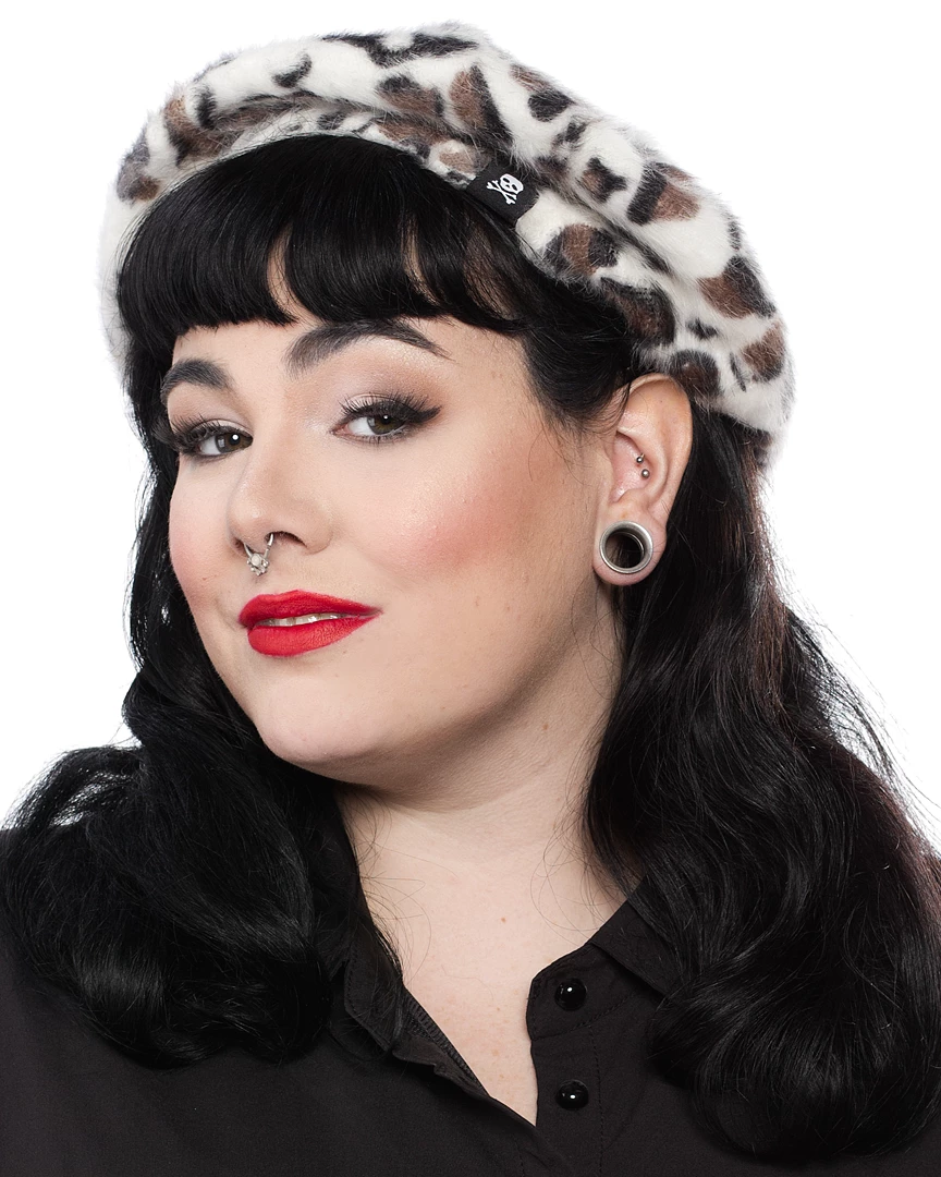 Sourpuss Leopard Faux Fur Beret 4 Sourpuss Leopard Faux Fur Beret