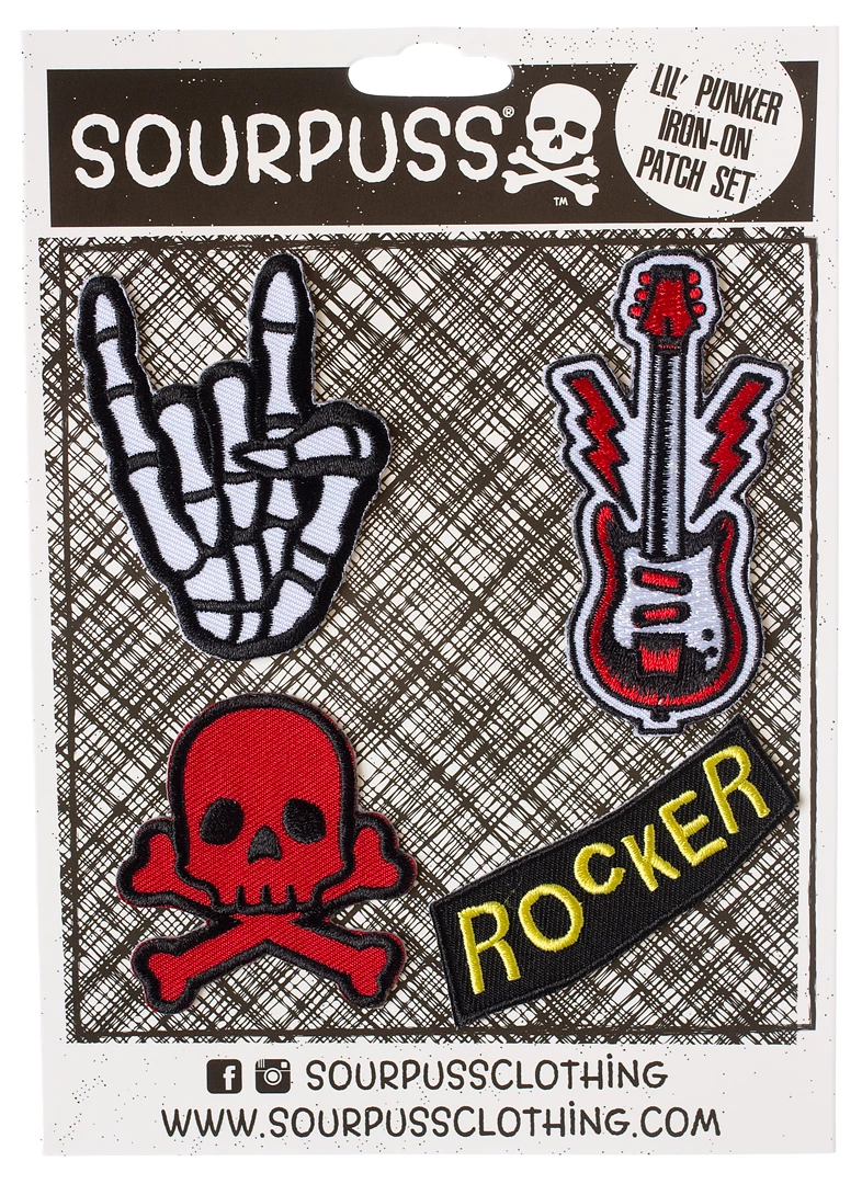 Sourpuss Lil Rocker Kids Patch Set Kids // Baby 3 Sourpuss Lil Rocker Kids Patch Set Kids // Baby