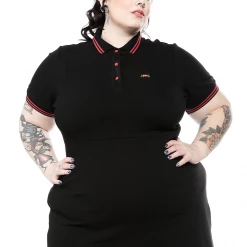 Sourpuss Gals Red Rose Polo Dress