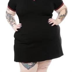 Sourpuss Gals Red Rose Polo Dress