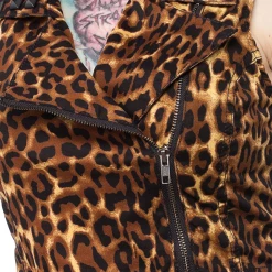 Sourpuss Leopard Studded Moto Vest 8 Sourpuss Leopard Studded Moto Vest