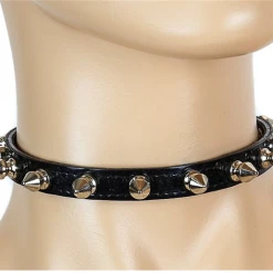Funk Plus Gals Spike Patent Leather Choker