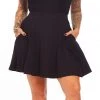 Sourpuss Gals Black Skater Skirt