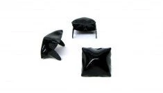 Black 1/2" Pyramid Studs