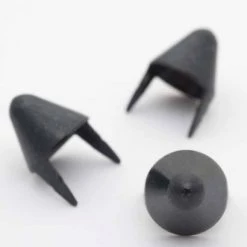 Tall English Cone Studs Black Matte
