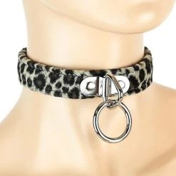Funk Plus Tan Leopard Bondage Choker Gals
