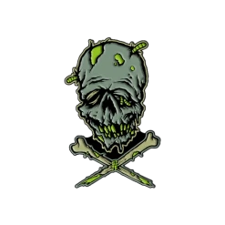 Trick Or Treat Studios Toxictoons Zombie Enamel Pin Patches