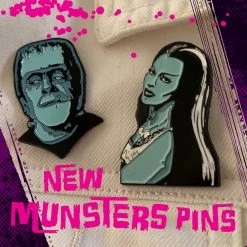 Rock Rebel Lily Munster Enamel Pin Pins
