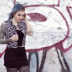 Sourpuss Gals Black 5 Pocket Skirt (Only Large Or XXXL Left!)