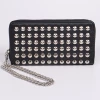 DeadRockers Zip Around Studded Clutch Wallet