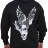 Lowbrow Art Company Vengeance Eagle Skull Hoodie Guys