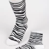 DeadRockers Zebra Ankle Socks